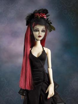 Wilde Imagination - Evangeline Ghastly - Evening Rose Hat & Wig Set - Perruque